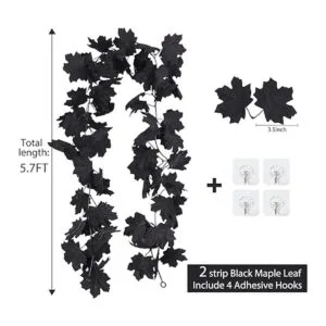 Decoración de otoño guirnalda negra decoración negra_2