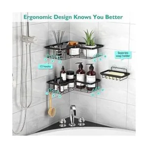 YASONIC Organizador de ducha adhesivo con soporte de_4