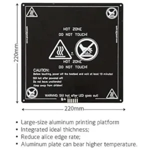 Cama calentadora de aluminio MK2 MK3 de 12 V con línea de_3
