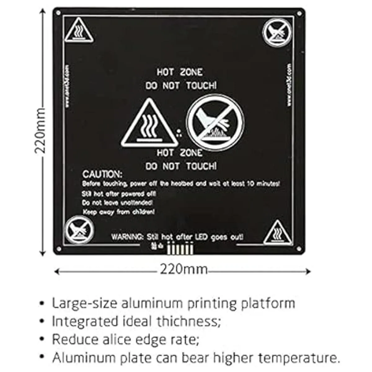 Cama calentadora de aluminio MK2 MK3 de 12 V con línea de_3