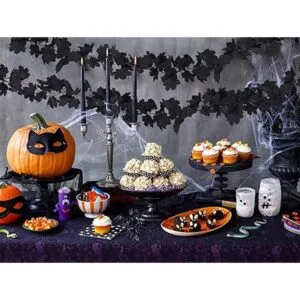 Decoración de otoño guirnalda negra decoración negra_4