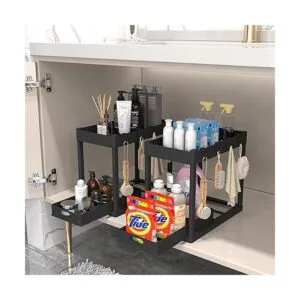 2 estantes organizadores debajo del fregadero 2 niveles_4