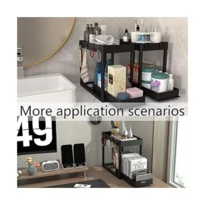 2 estantes organizadores debajo del fregadero 2 niveles_5