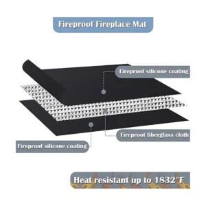 Alfombra de chimenea de 48 x 27 pulgadas resistente al_6