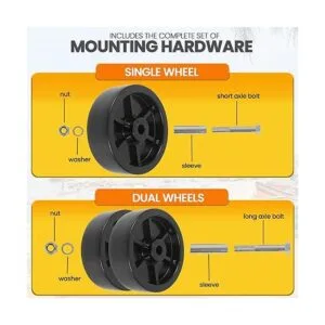 ARPRO Ruedas de remolque de barco de 6 pulgadas ruedas_5
