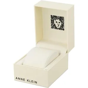 Anne Klein Reloj pulsera de malla acentuada con purpurina_2