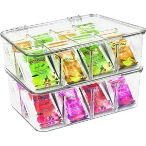 Utopia Home Paquete de 2 organizadores de bolsas de té_1
