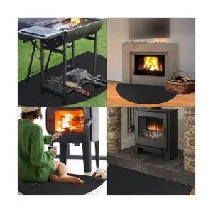 Alfombra de chimenea de 48 x 27 pulgadas resistente al_7