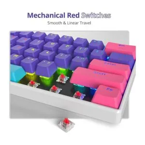 Mosptnspg RGB Mini Teclado mecánico para juegos de 60_4