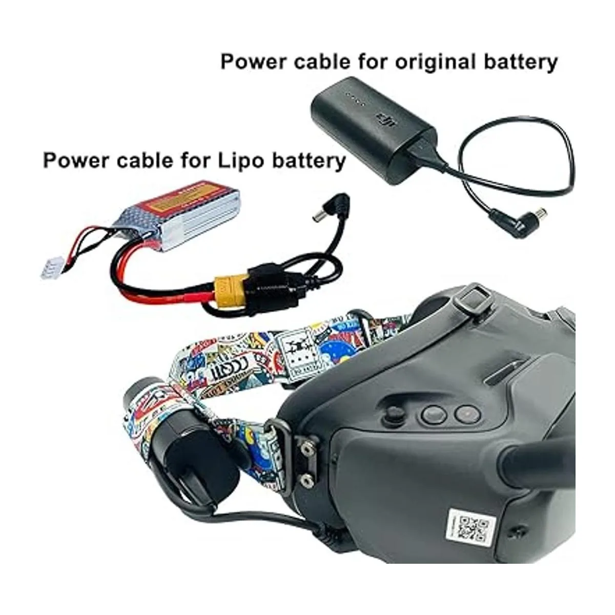 FPV Correa para la cabeza y cable de alimentación tipo C_4
