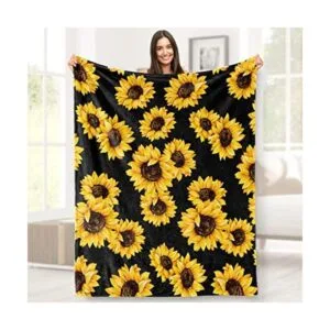 Manta de regalo de girasol para mujer manta de girasol de_1
