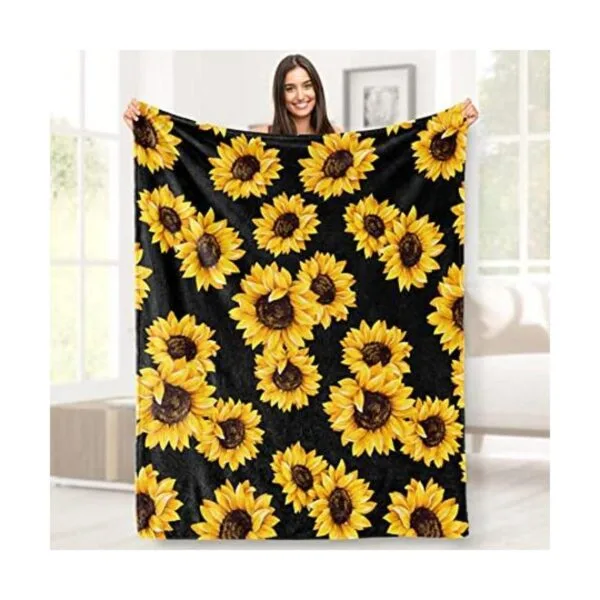Manta de regalo de girasol para mujer manta de girasol de_1