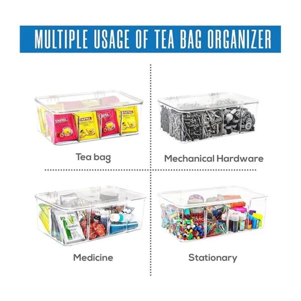 Utopia Home Paquete de 2 organizadores de bolsas de té_3