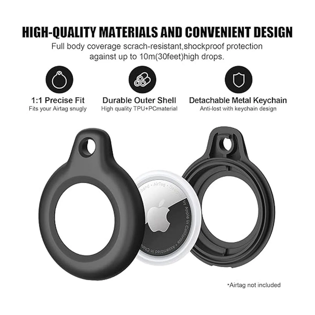Supfine Soporte impermeable para Airtag paquete de 4_5