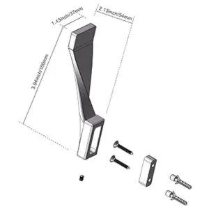 Frafuo Ganchos para bata de baño línea curva artística_2