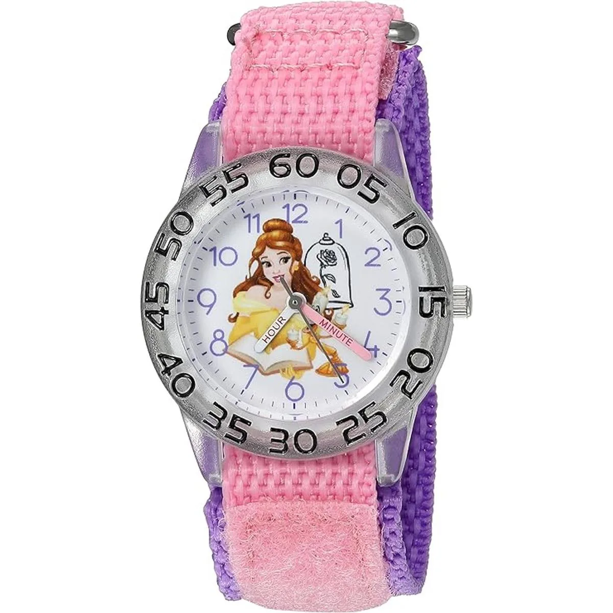 Disney Reloj de cuarzo de plástico y nailon para niña_1