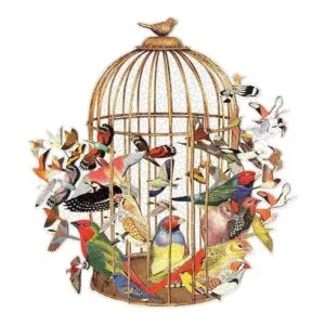 Galison Rompecabezas con forma de ramo de pájaros 750_3