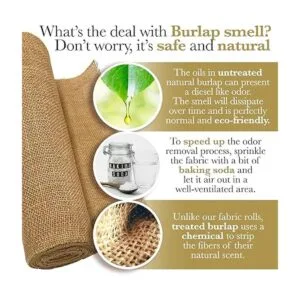 Camino de mesa de arpillera rústica de 12 x 30 pies_7