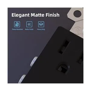 ELEGRP Receptáculo decorativo negro mate toma de pared_4