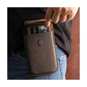 Gentlestache Funda de cuero para teléfono celular con clip_2