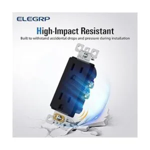 ELEGRP Receptáculo decorativo negro mate toma de pared_3