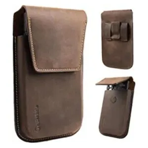 Gentlestache Funda de cuero para teléfono celular con clip_1