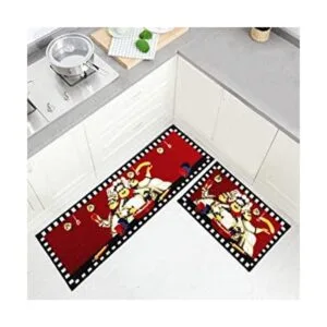Wolala Home Juego de 2 alfombras de cocina para suelos de_1