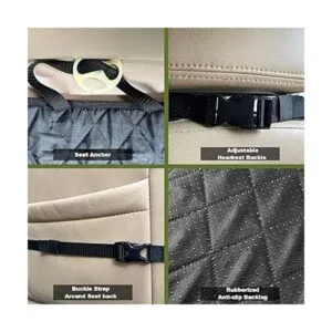 Paquete de 2 fundas de asiento delantero de automóvil para_5