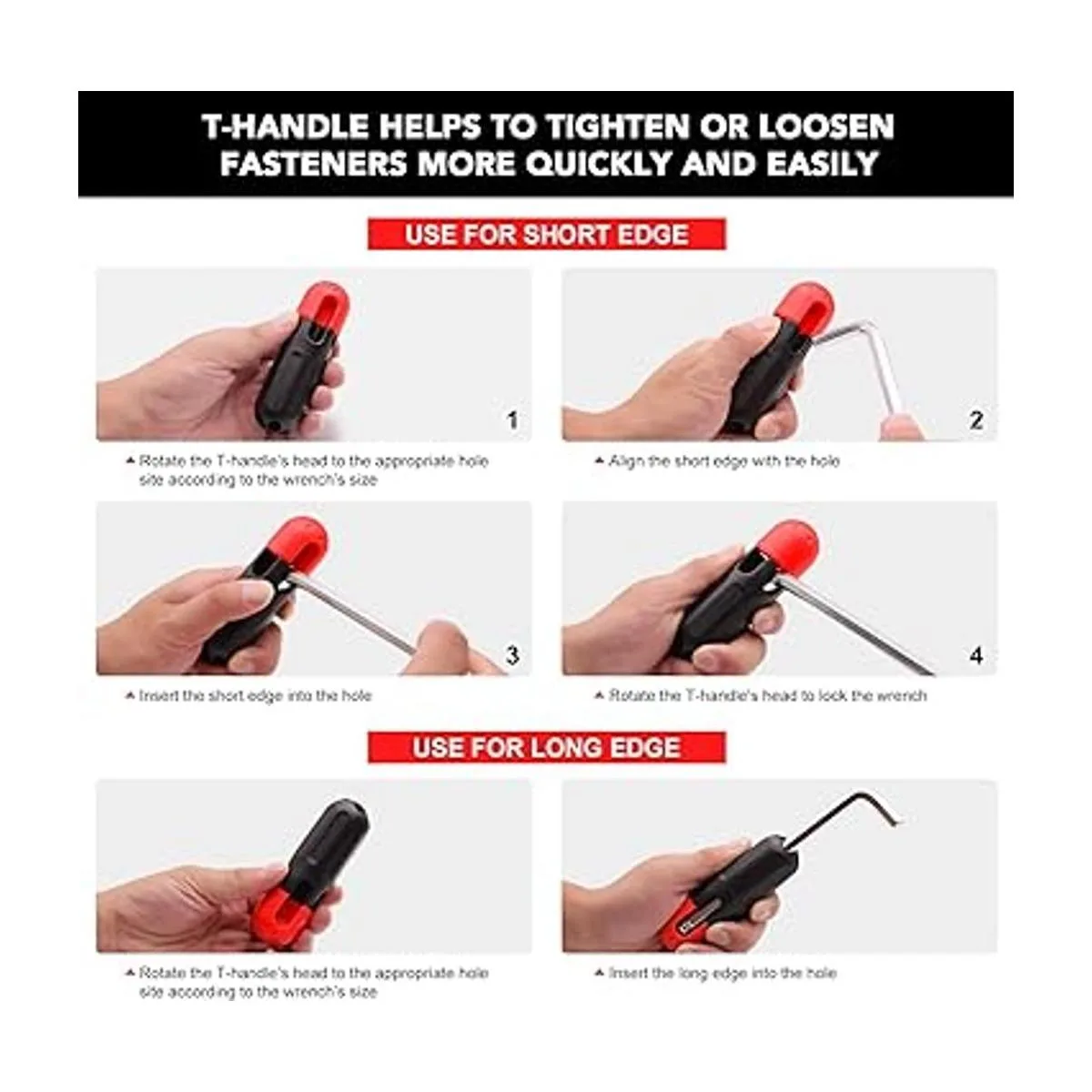 HUROFE Juego de llaves Allen hexagonales con extremo de_2