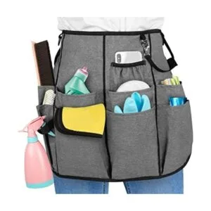 LoDrid Delantal de limpieza profesional con 9 bolsillos y_1