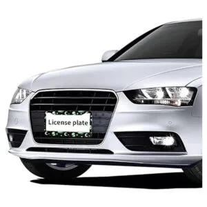 Green Alien Moon UFO Marcos de matrícula con tapas de_2