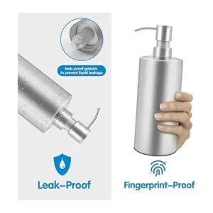 ARKTEK Dispensador de jabón grande de acero inoxidable_3