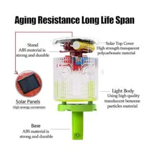 LEDHOLYT Luz solar de advertencia estroboscópica luz de_2