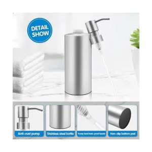 ARKTEK Dispensador de jabón grande de acero inoxidable_4