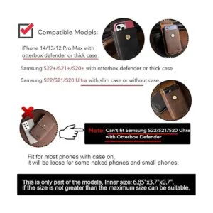 Topstache Funda de cuero para cinturón funda de teléfono_5