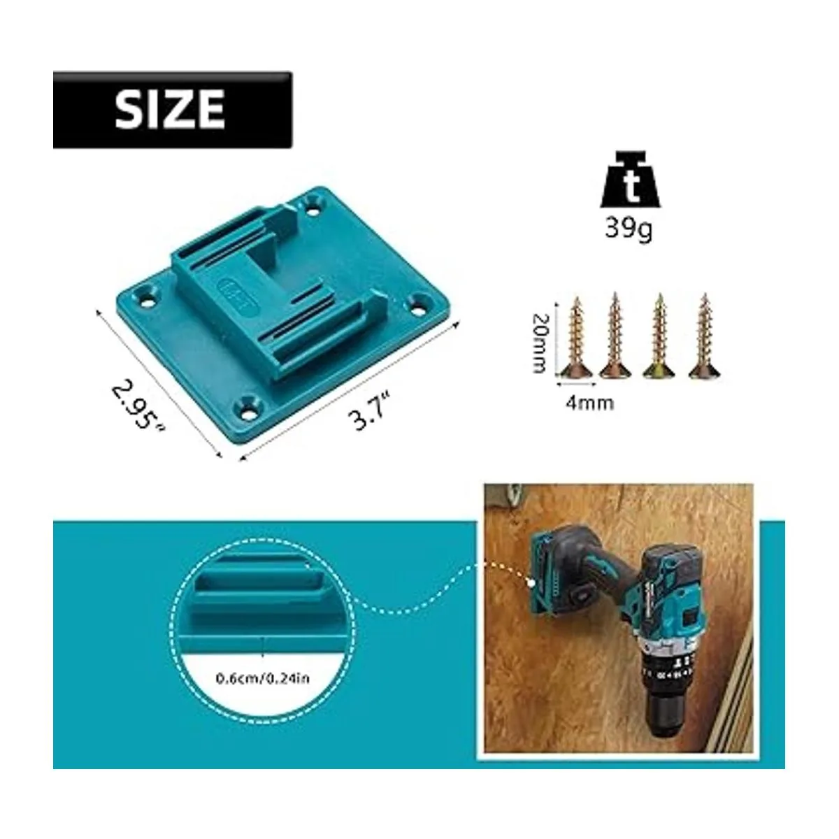 Paquete de 10 soportes de montaje para taladro apto para_2