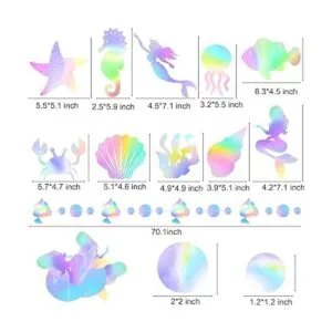 Decoración de fiesta de cumpleaños de sirena pancarta de_4