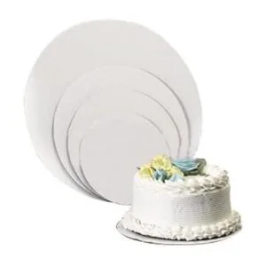 Juego de círculos redondos para tartas de color blanco con_5
