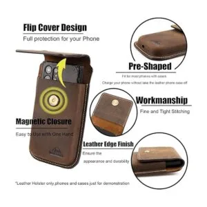 Topstache Funda de cuero para cinturón funda de teléfono_2