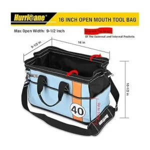 HURRICANE Bolsa de herramientas de boca ancha de 16_4