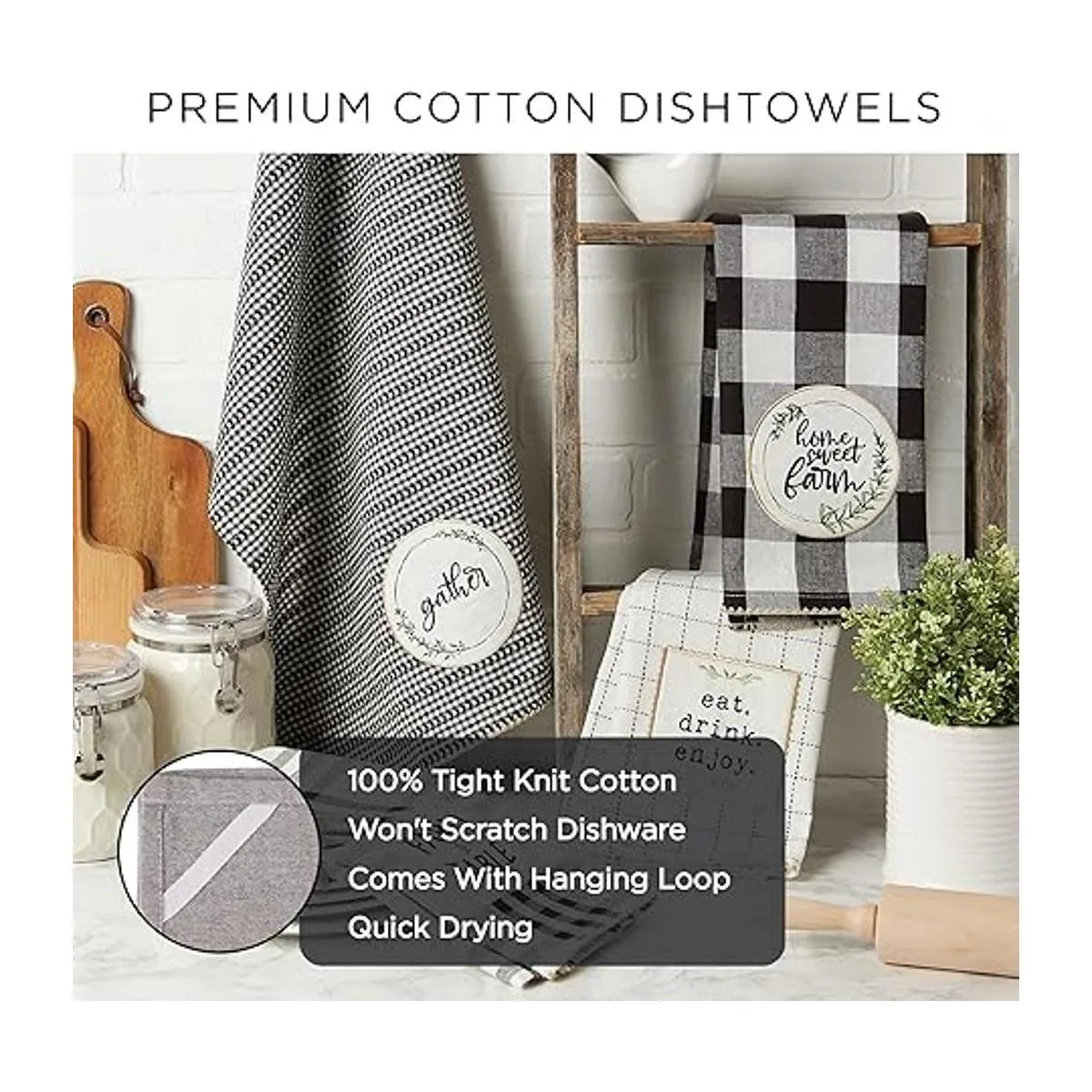 DII Cottontail Cottage Spring Kitchen Collection Juego de_6