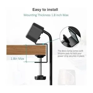 Tira de alimentación de abrazadera de escritorio con_5