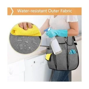 LoDrid Delantal de limpieza profesional con 9 bolsillos y_2