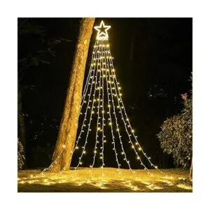 Decoraciones de Navidad 320 luces LED de árbol de cascada_2