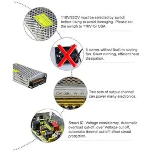 JOYLIT Adaptador de fuente de alimentación de 12 V 20 A_6