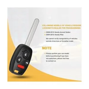 Llavero remoto de entrada sin llave compatible con Honda_5