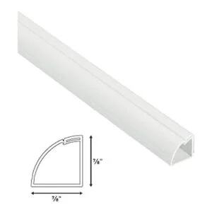 DLine Canal de cable redondo blanco de 39 pulgadas_6