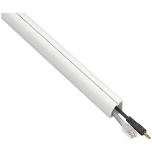 DLine Canal de cable redondo blanco de 39 pulgadas_2