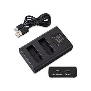 PHOLSY Cargador ENEL14 cargador USB MH24 para batería_1