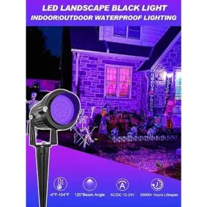 DOREIO Foco de luz negra de Halloween para exteriores 15_2